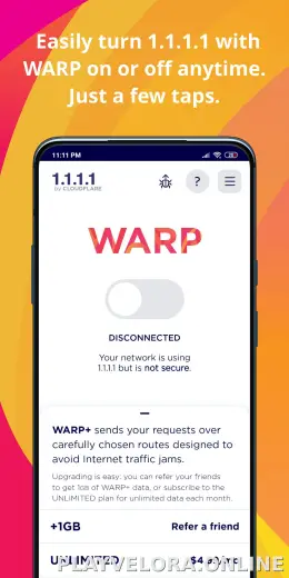 1.1.1.1 + WARP скриншот 1